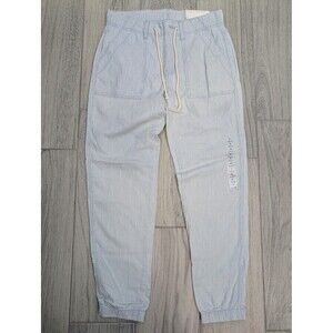 American‎ Eagle Tomgirl Jogger Pants Womens 0 Blue Striped Drawstring Casual 25W
